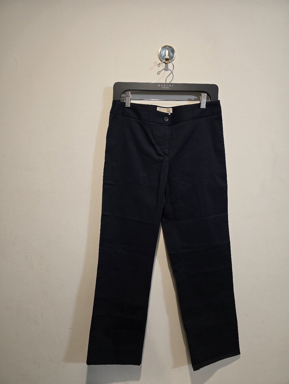 Michael Kors Made in Italy Navy Blue Stretch Cotton Tailored Trousers | Size 4